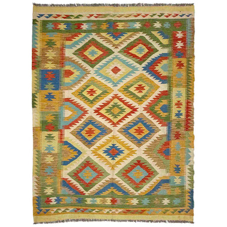 Handmade Multi Kilim Geometric 5x8 ft