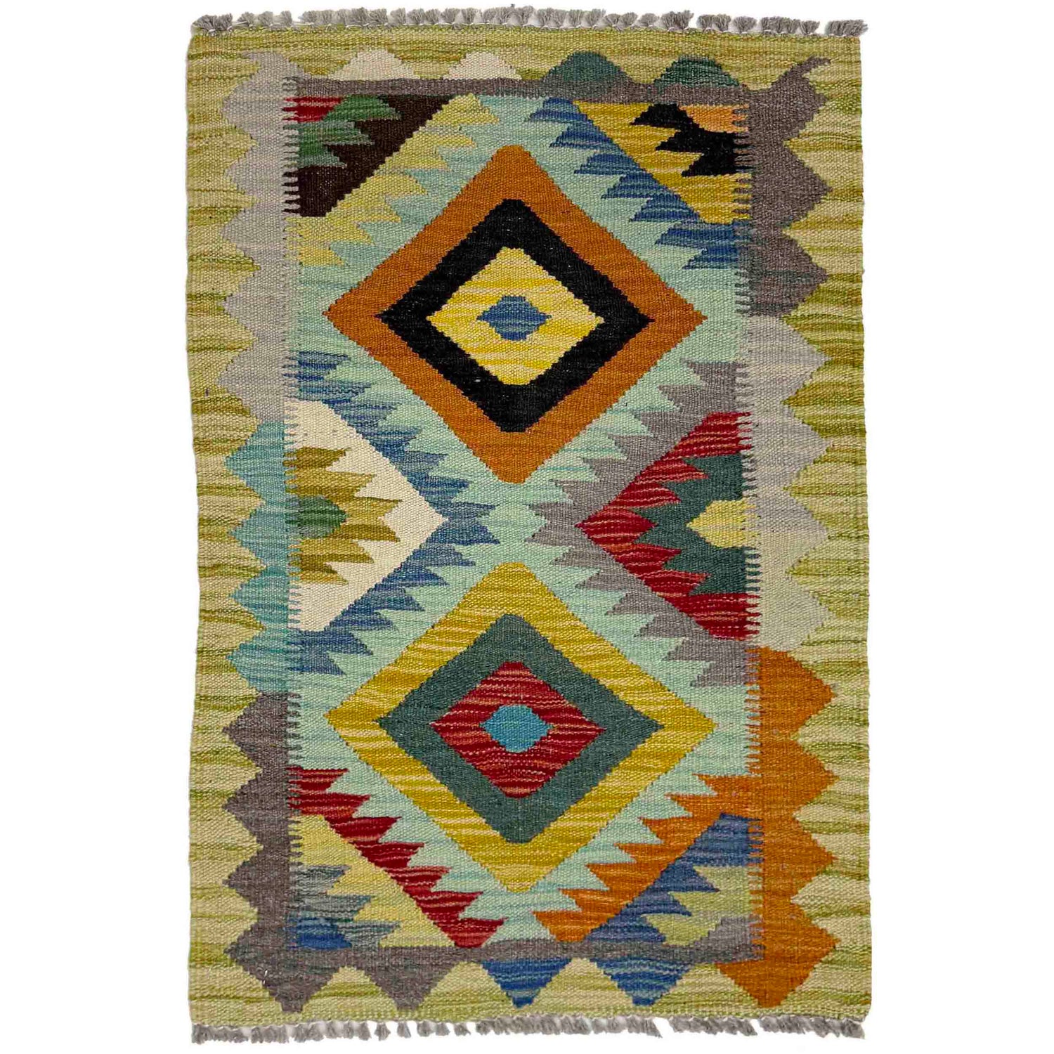 Handmade Multi Kilim Geometric 2x3 ft