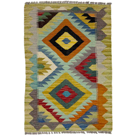 Handmade Multi Kilim Geometric 2x3 ft