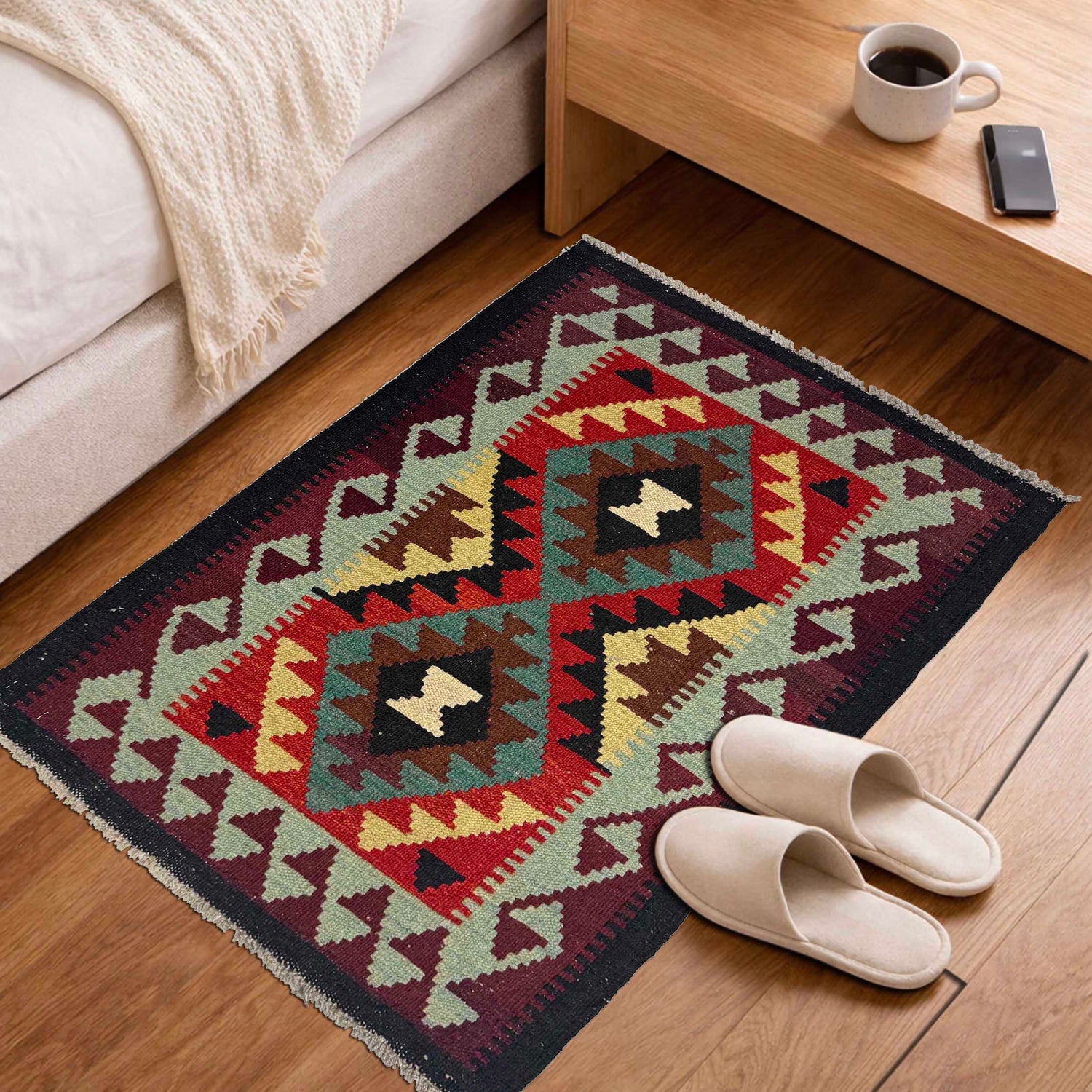 Handmade Multi Kilim Geometric 2x3 ft