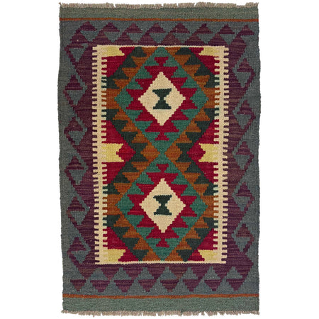 Handmade Multi Kilim Geometric 2x3 ft