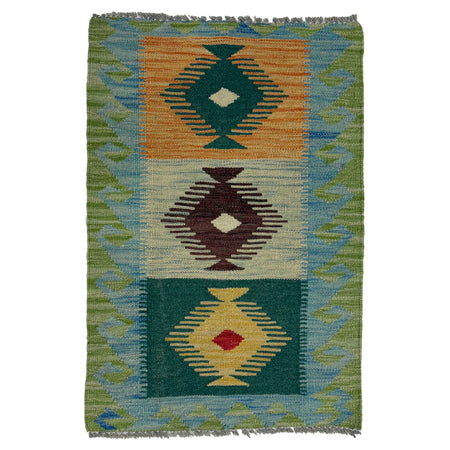 Handmade Multi Kilim Geometric 2x3 ft