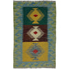 Handmade Multi Kilim Geometric 2x3 ft