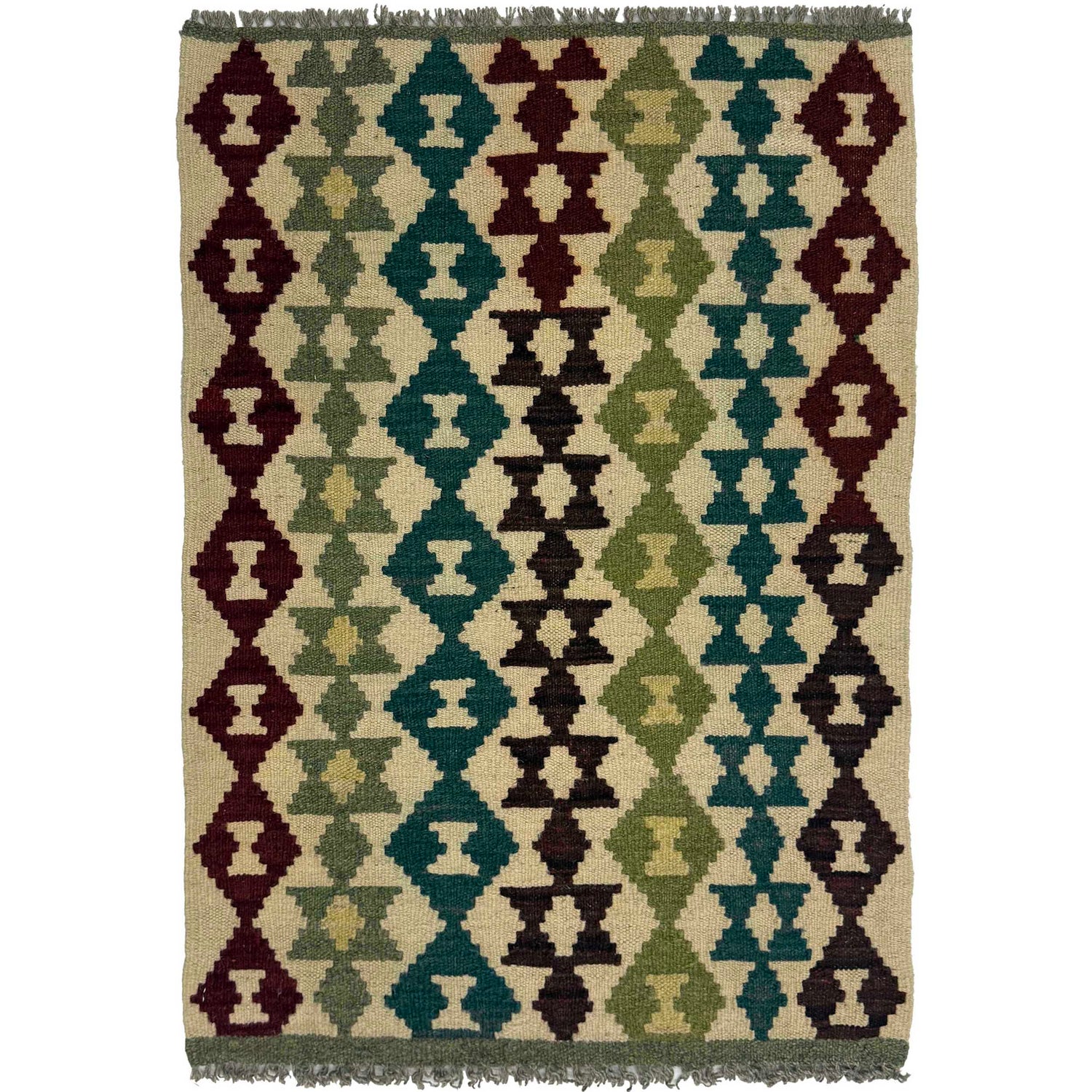 Handmade Multi Kilim Geometric 2x3 ft