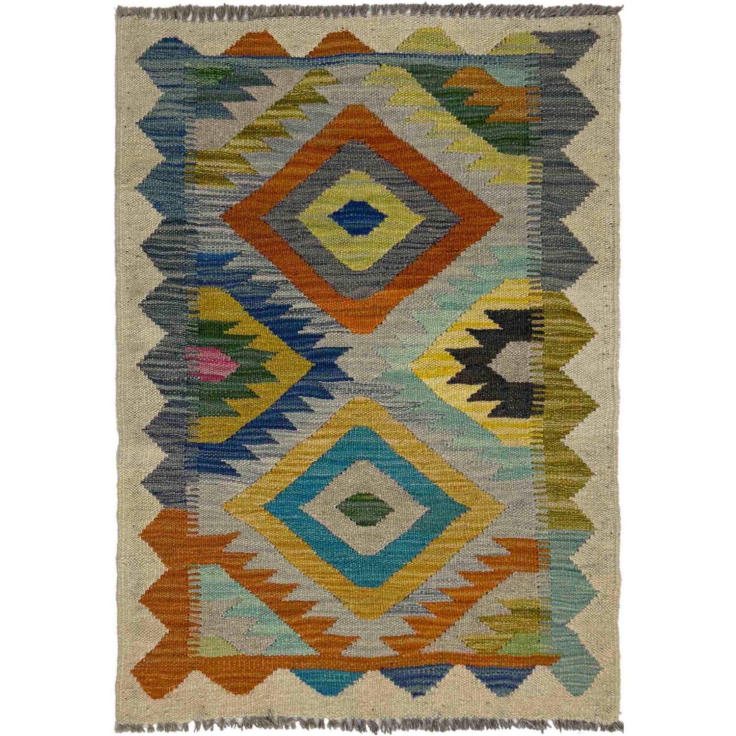 Handmade Multi Kilim Geometric 2x3 ft