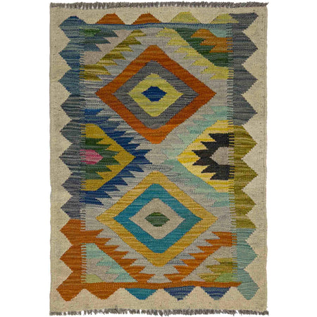 Handmade Multi Kilim Geometric 2x3 ft