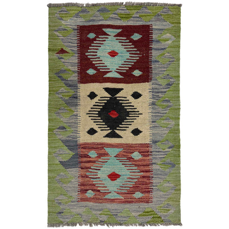 Handmade Multi Kilim Geometric 2x3 ft