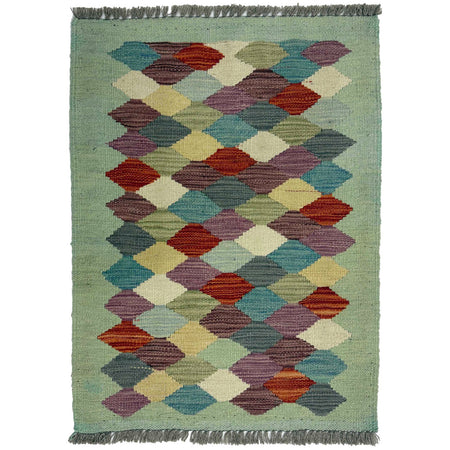 Handmade Multi Kilim Geometric 2x3 ft