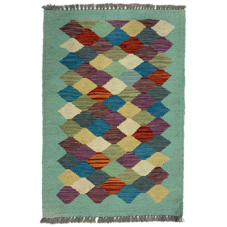 Handmade Multi Kilim Geometric 2x3 ft