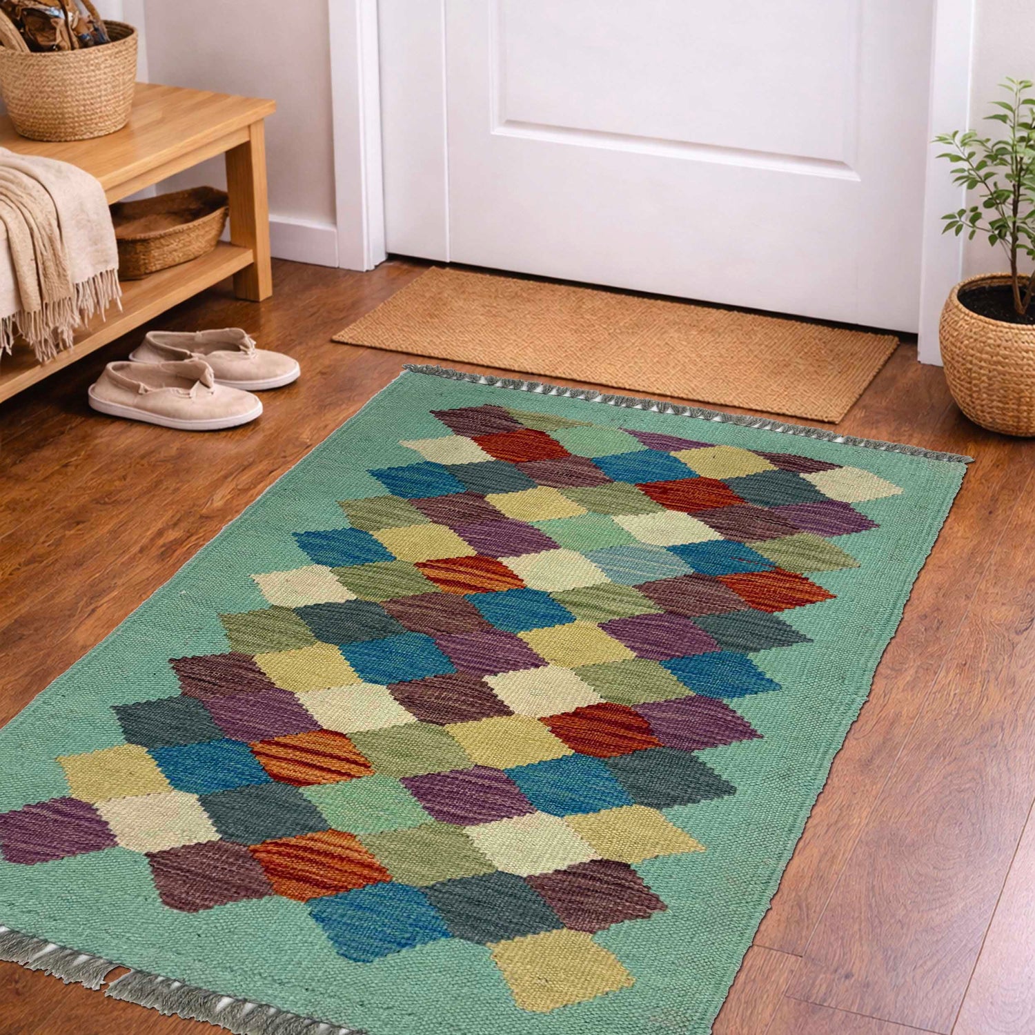 Handmade Multi Kilim Geometric 2x3 ft