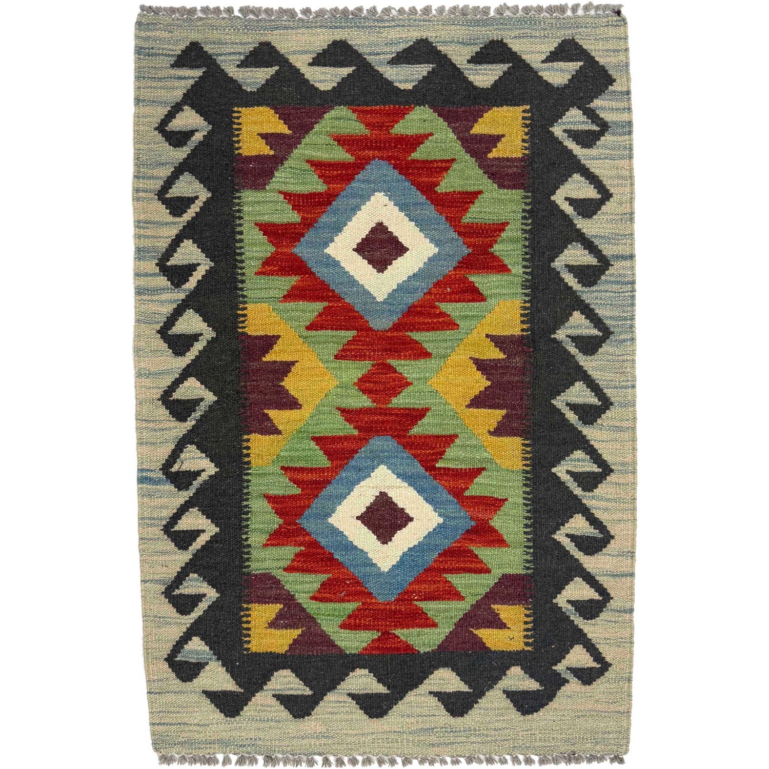 Handmade Multi Kilim Geometric 2x3 ft