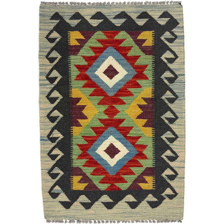 Handmade Multi Kilim Geometric 2x3 ft