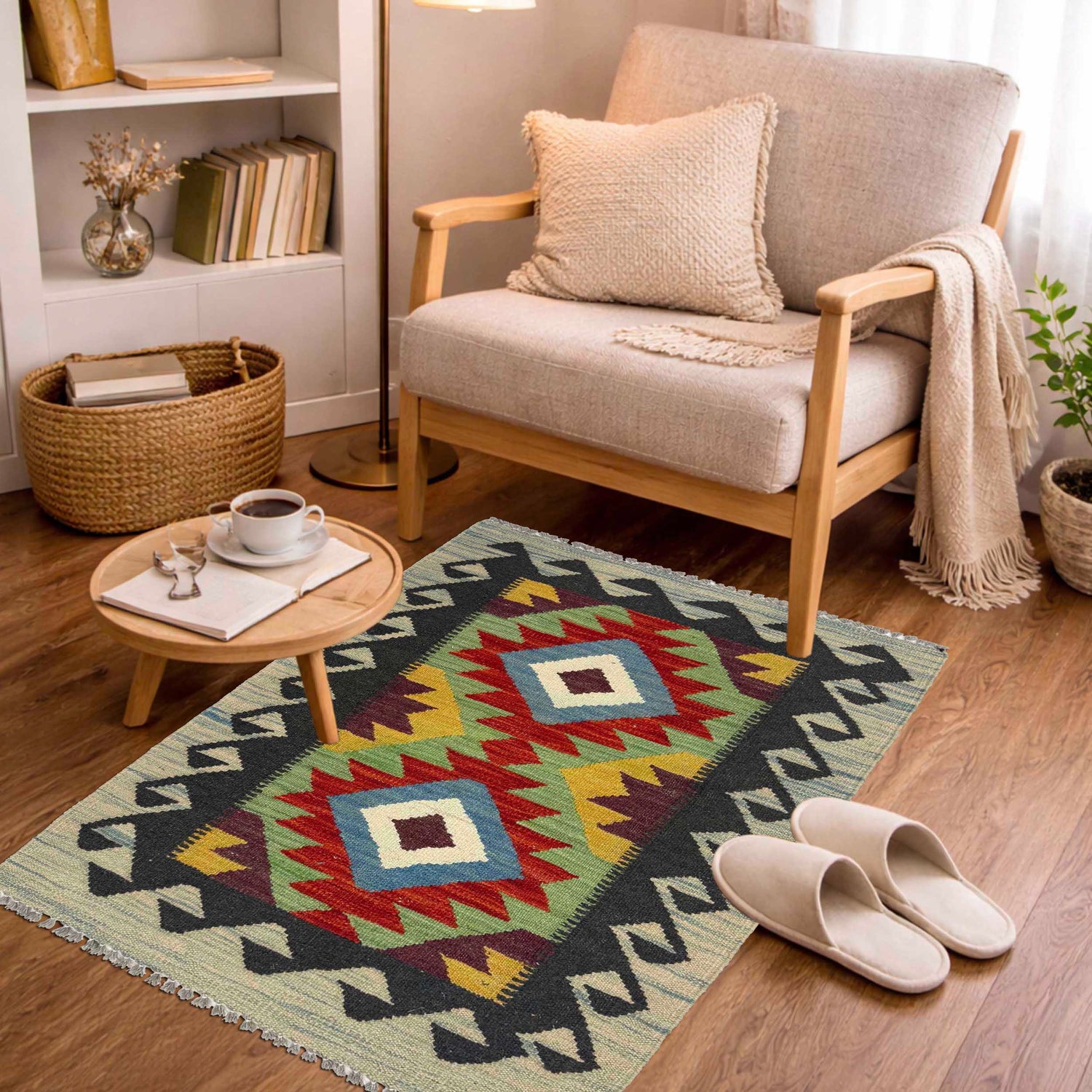 Handmade Multi Kilim Geometric 2x3 ft