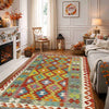 Handmade Multi Kilim Geometric 4x6 ft