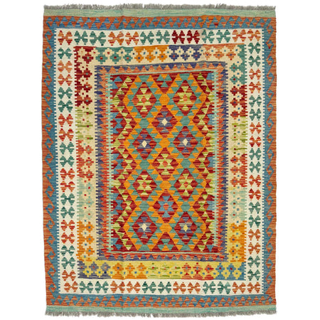 Handmade Multi Kilim Geometric 4x7 ft