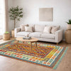 Handmade Multi Kilim Geometric 4x7 ft
