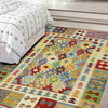 Handmade Multi Kilim Geometric 4x7 ft