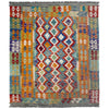 Hand-Knotted Multi Geometric Vegetable Kilim Area Rug – 148 x 202 cm | SKU: G38892