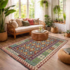 Handmade Multi Kilim Geometric 4x7 ft