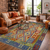 Handmade Multi Kilim Geometric 4x7 ft