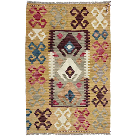 Handmade Multi Kilim Geometric 3x5 ft