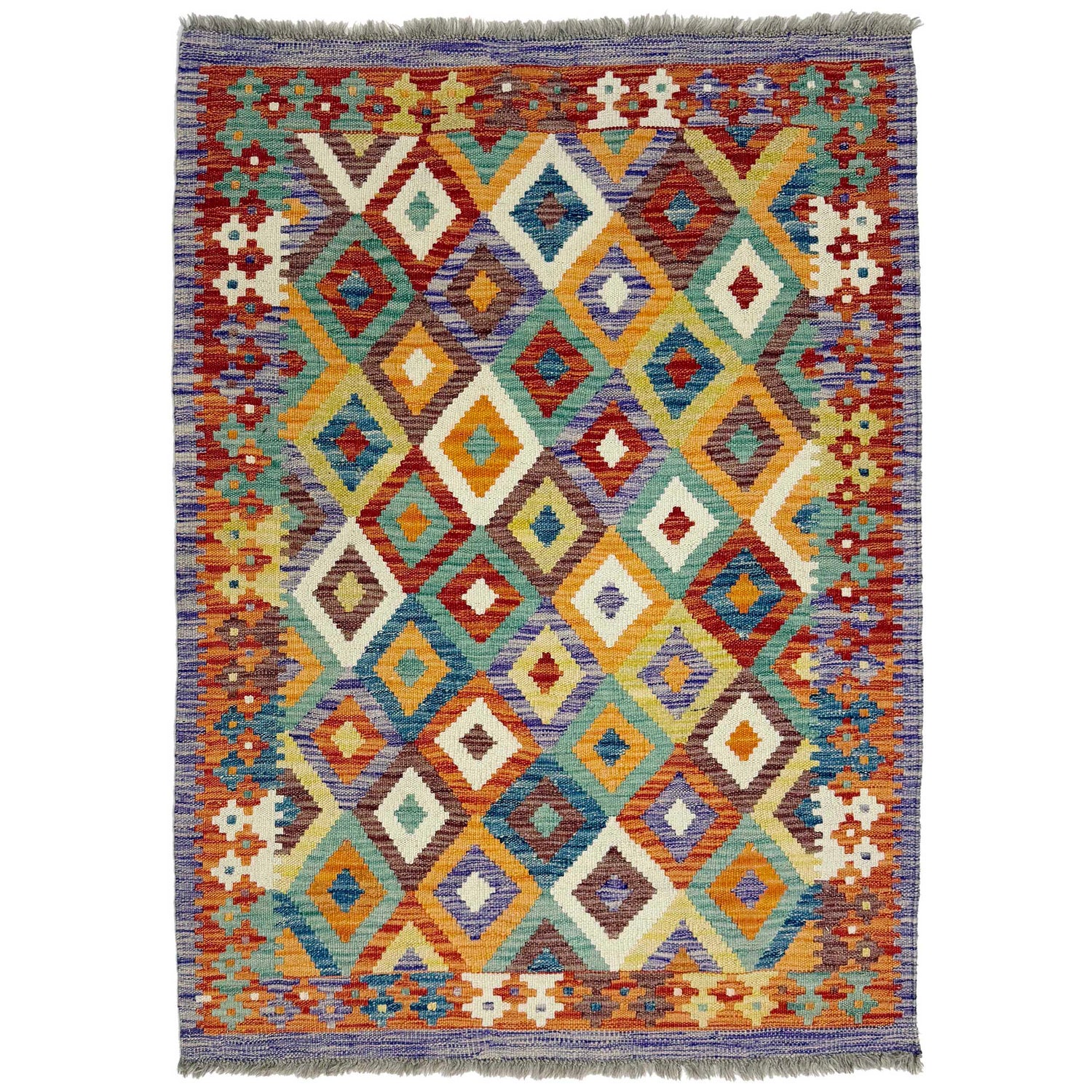 Handmade Multi Kilim Geometric 3x5 ft