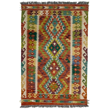 Handmade Multi Kilim Geometric 3x5 ft