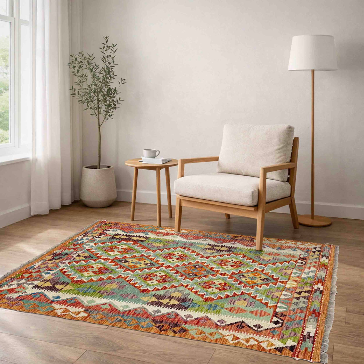 Handmade Multi Kilim Geometric 3x5 ft