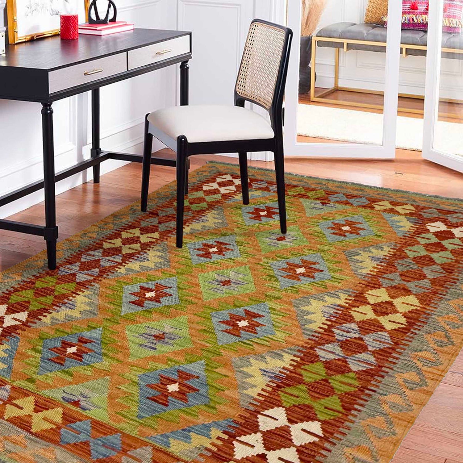 Handmade Multi Kilim Geometric 3x5 ft