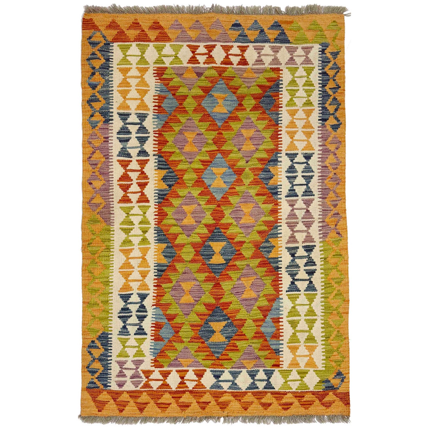 Handmade Multi Kilim Geometric 3x5 ft
