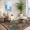 Hand-Knotted Multi Geometric Vegetable Kilim Area Rug – 3' 6" x 5' 3" ft (107 x 160 cm) | SKU: G38925