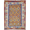 Hand-Knotted Multi Geometric Vegetable Kilim Area Rug – 146 x 207 cm | SKU: G38926
