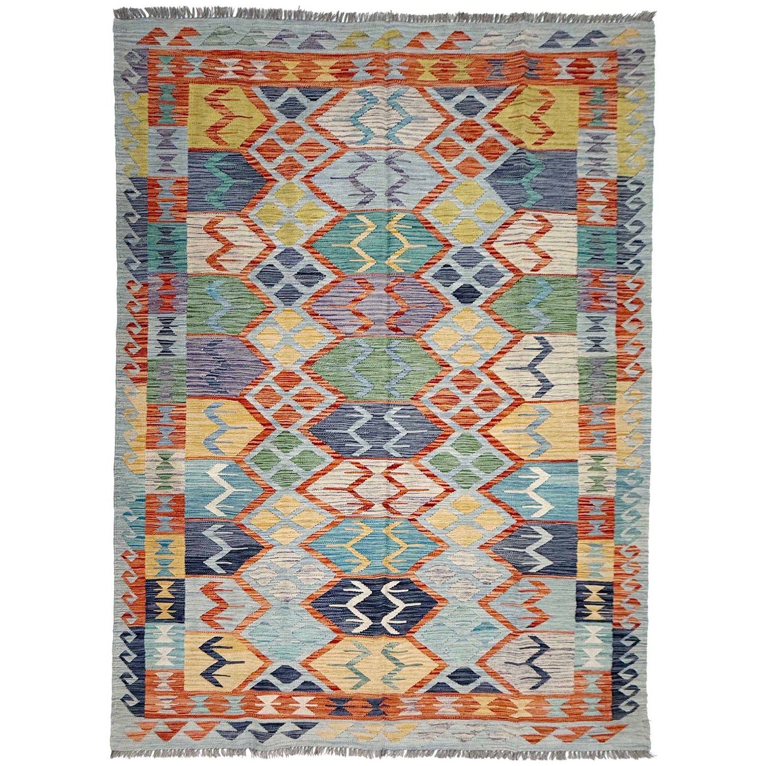 Handmade Multi Kilim Geometric 5x8 ft