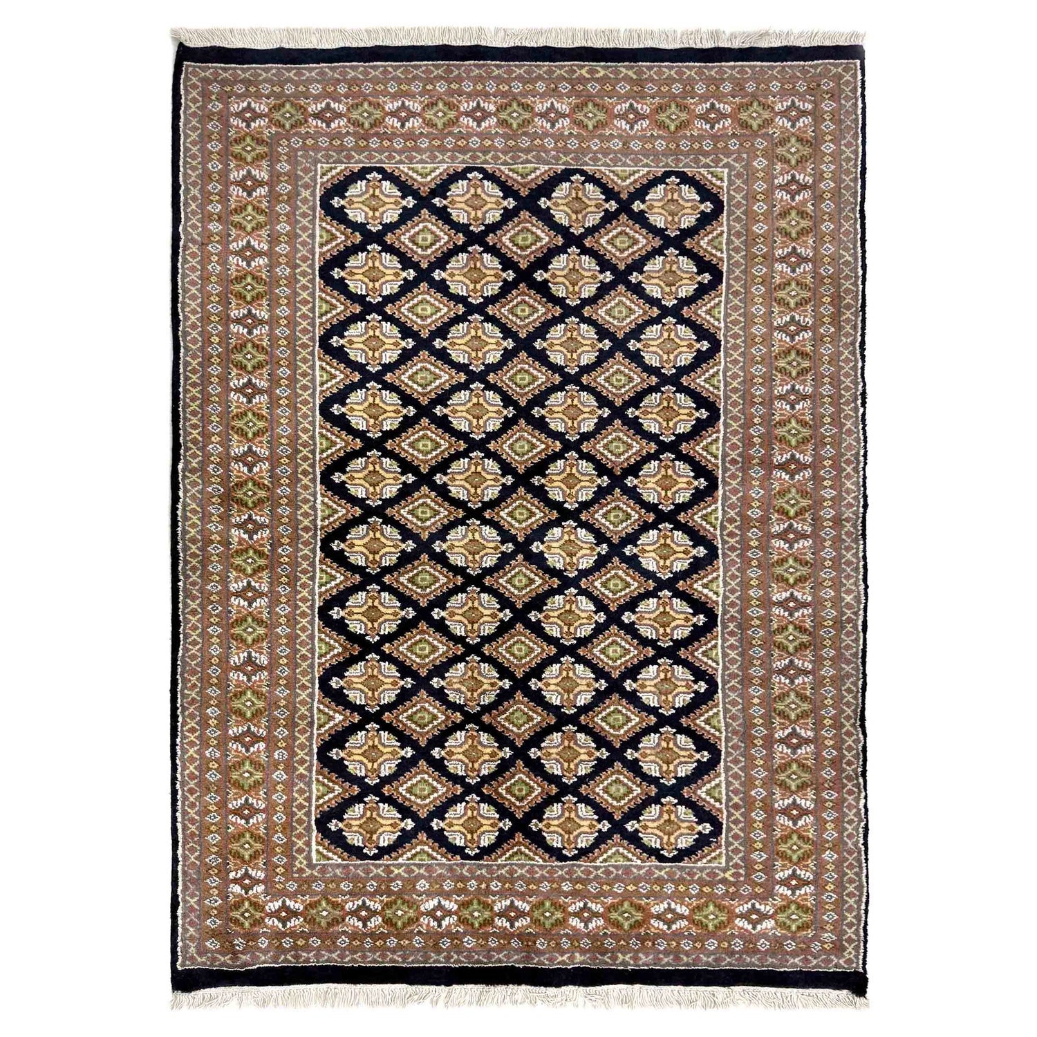 Jaldar Area Rug Handmade Multi Floral 4x6 ft