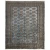 Bokhara Rug Handmade Gray Medallion 7x10 ft