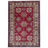 Kazak Rug Handmade Red Medallion 3x5 ft