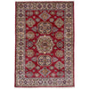 Kazak Rug Handmade Red Medallion 4x6 ft