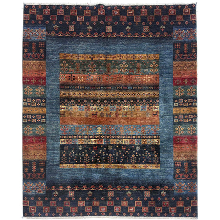 Shikargah Area Rug Handmade Multi Animal/Birds 4x7 ft