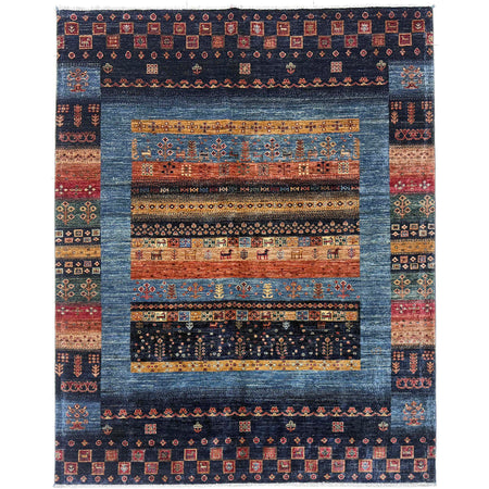 Shikargah Area Rug Handmade Multi Animal/Birds 5x8 ft