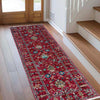 Sultani Runner Rug Handmade Red Floral 6' Runner