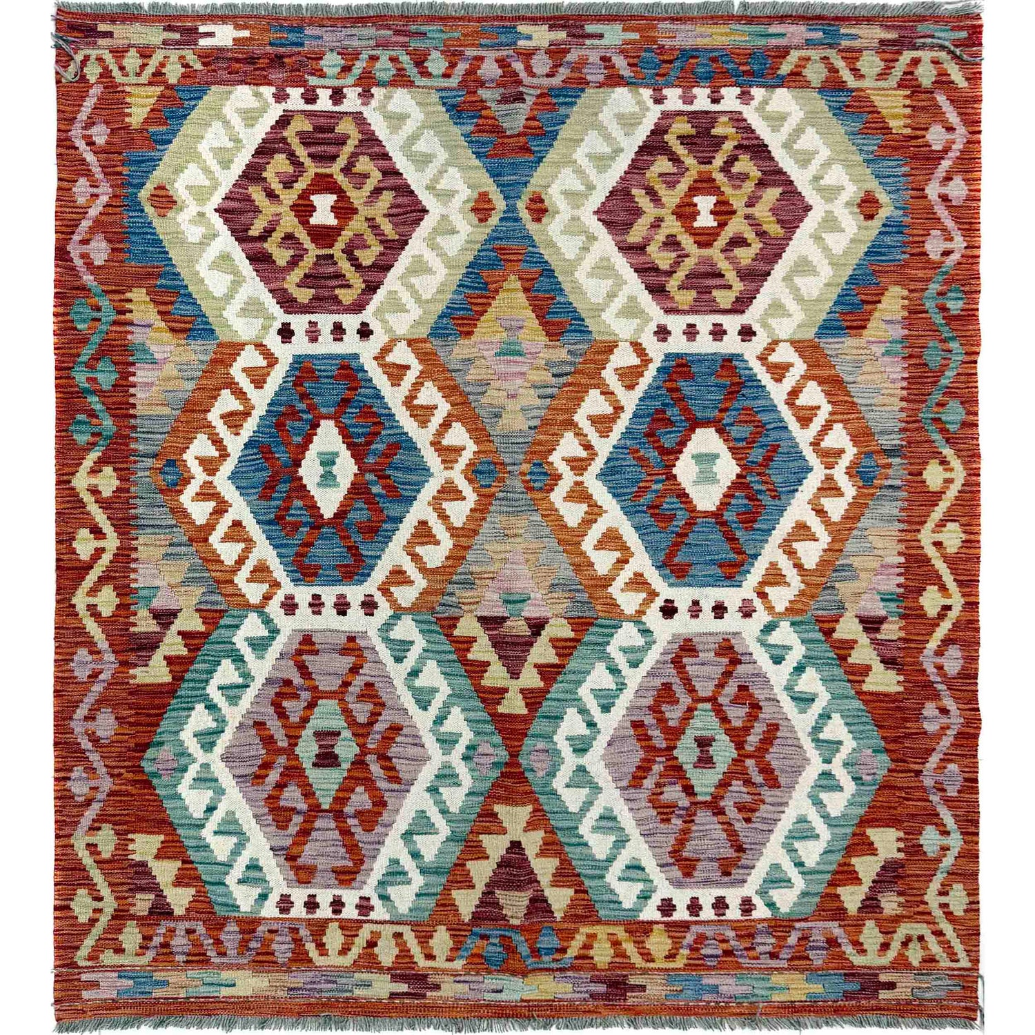 Hand Made Afghan Kilim – 159 x 195 cm | SKU: G39787