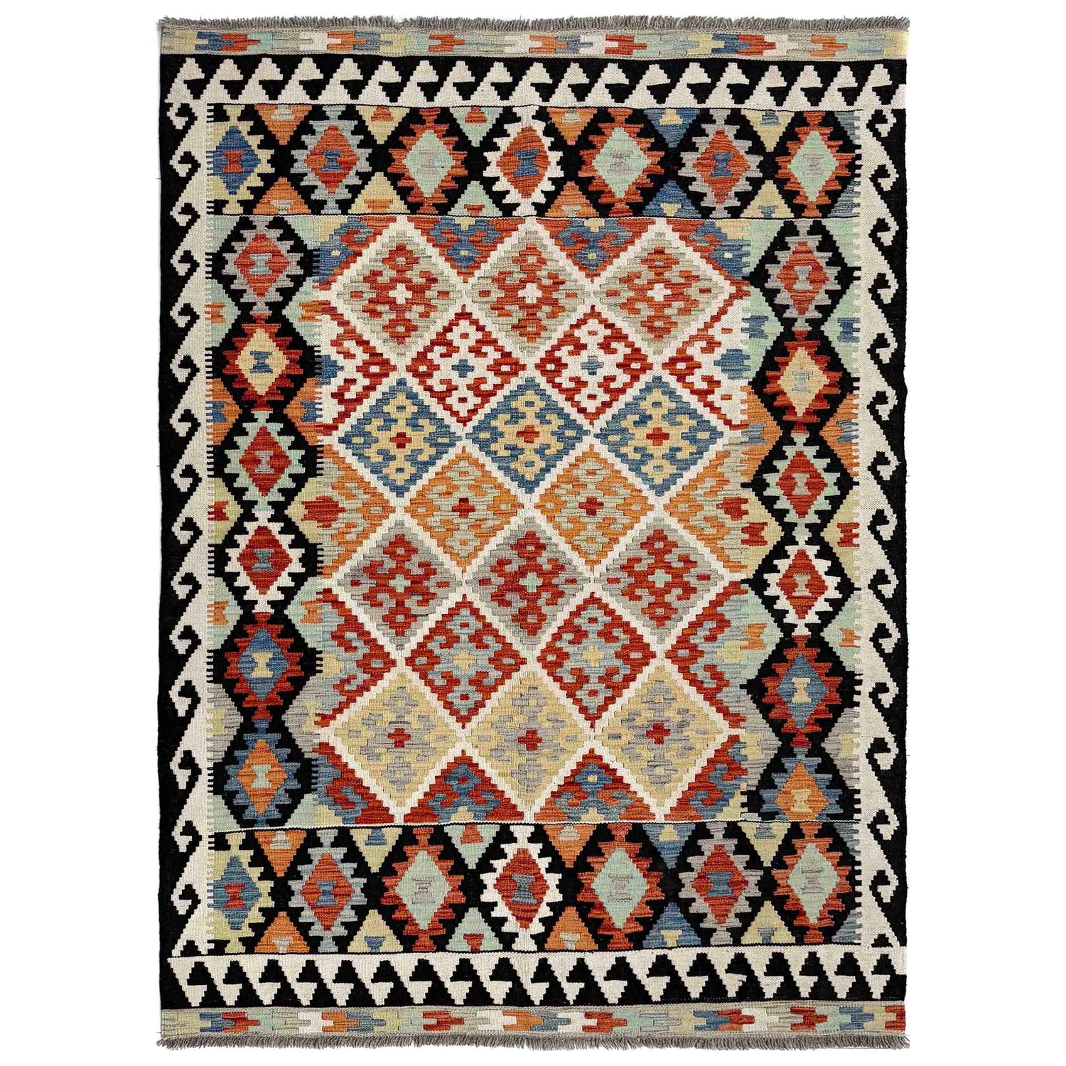 Handmade Turkish Design Wool Kilim – 139 x 210 cm | SKU: G39788