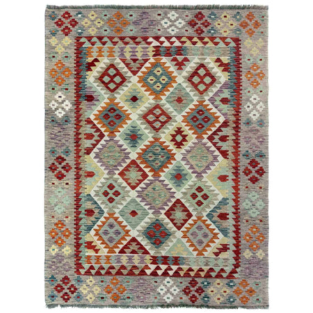 Handmade Afghan Vegetable Kilim – 153 x 203 cm | SKU: G39790