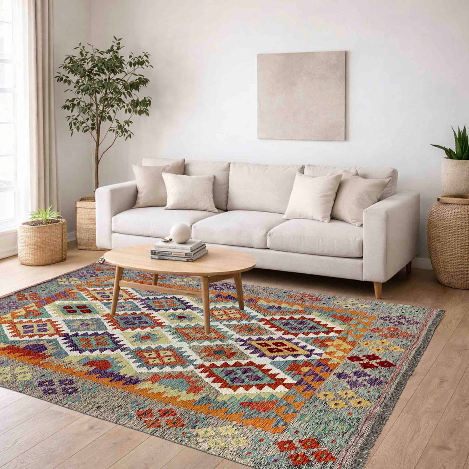 Hand Made Afghan Kilim – 153 x 204 cm | SKU: G39796