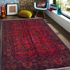 Hand-Knotted Red Geometric Khal Mohammadi Area Rug – 4' 11" x 6' 5" ft (150 x 195 cm) | SKU: G39807