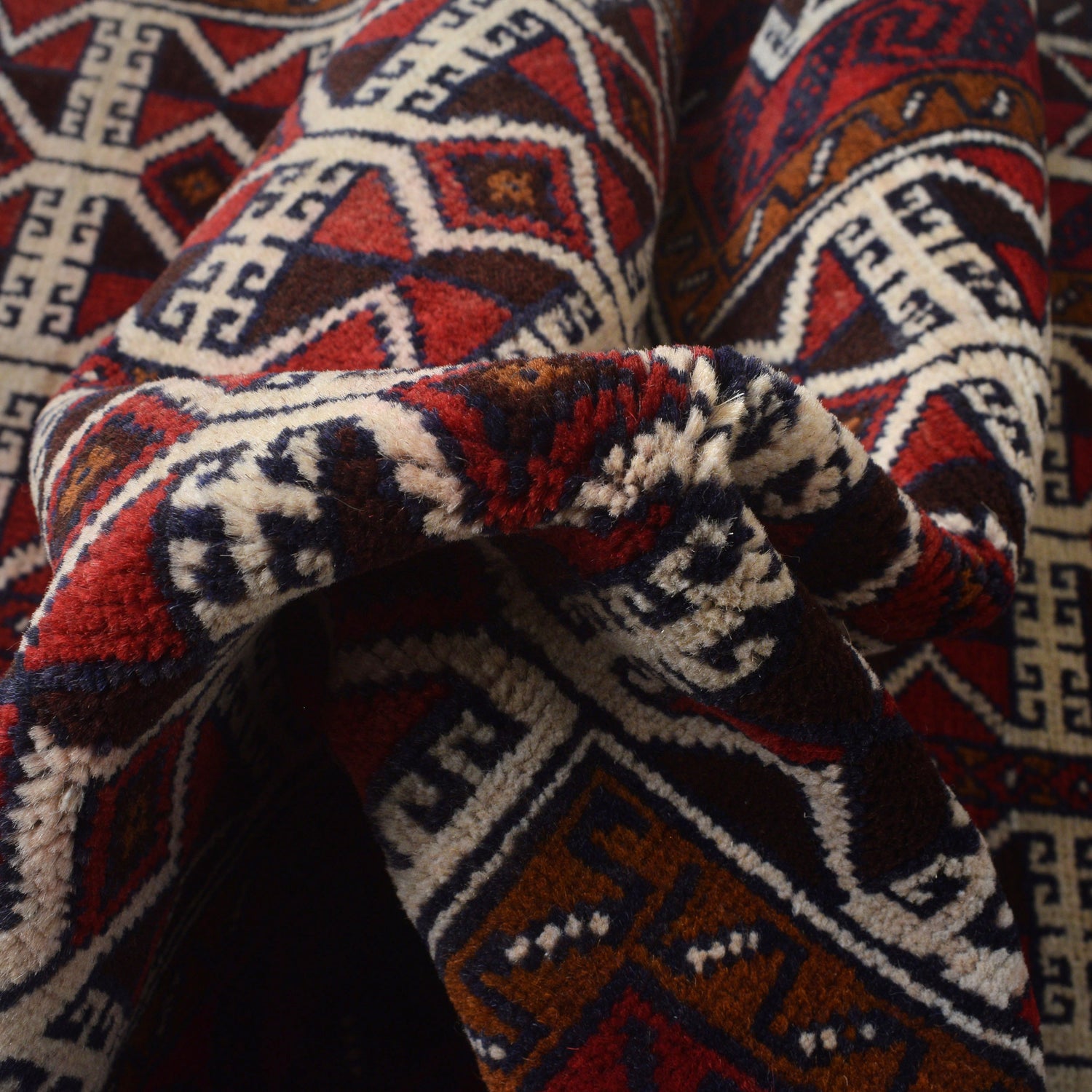 Baluchi Rug Handmade Multi Prayer Design 2x4 ft