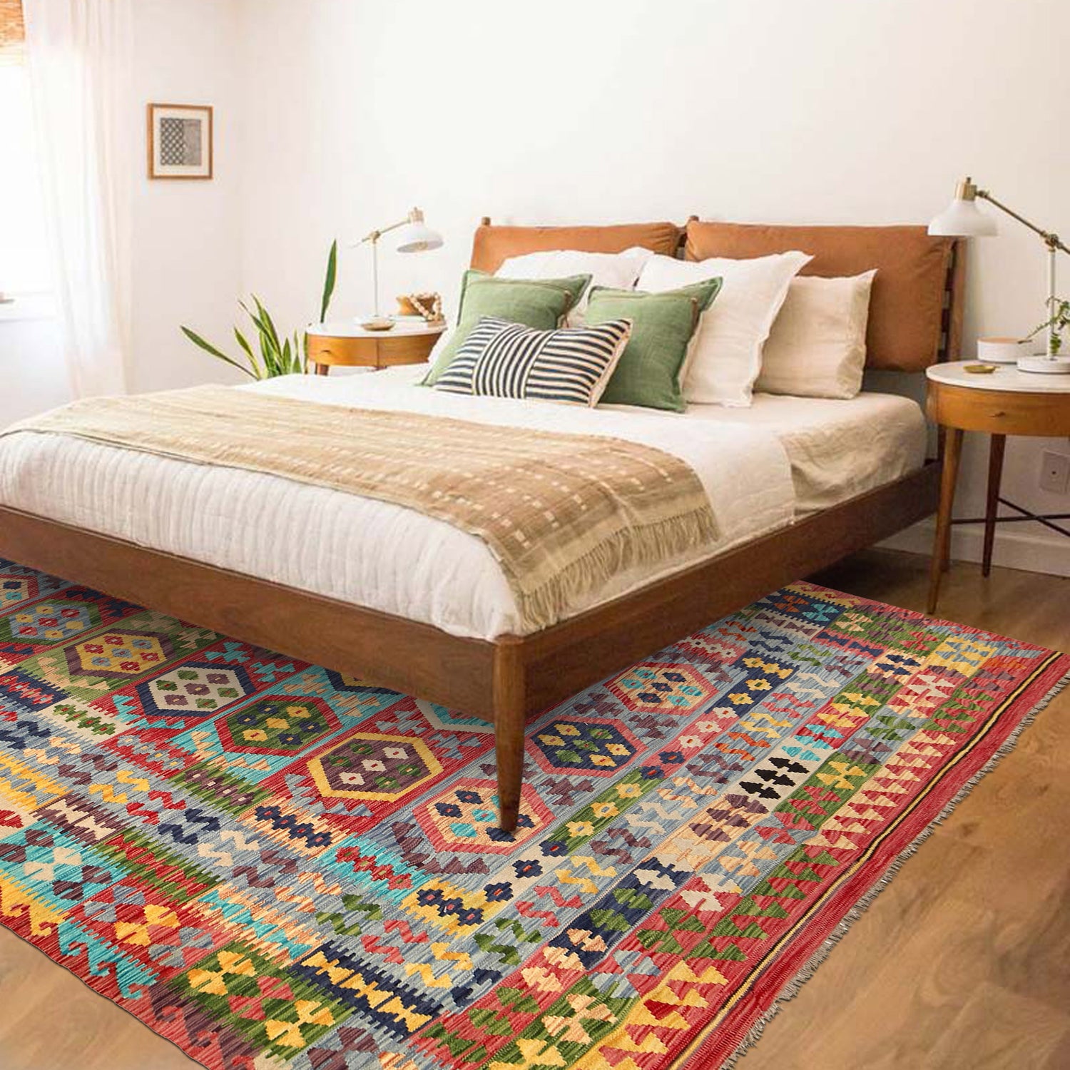 Handmade Multi Kilim Geometric 9x12 ft