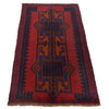 Baluchi Rug Handmade Red Geometric 3x5 ft
