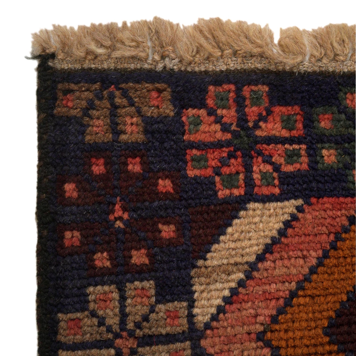 Baluchi Rug Handmade Multi Curvilinear 3x5 ft