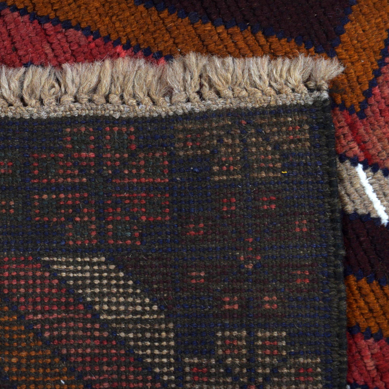 Baluchi Rug Handmade Multi Curvilinear 3x5 ft